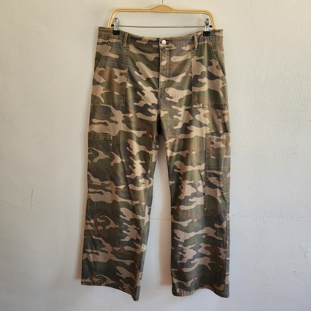 No Boundaries Baggy Wide Leg High Rise Camouflage Cargo Pants XL Gorpcore Grunge